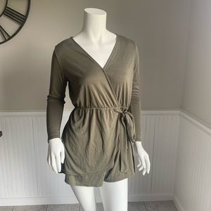 Olive green romper